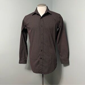 SCOTCH & SODA Amsterdam Men's Black Patterned Shirt size 16.5
